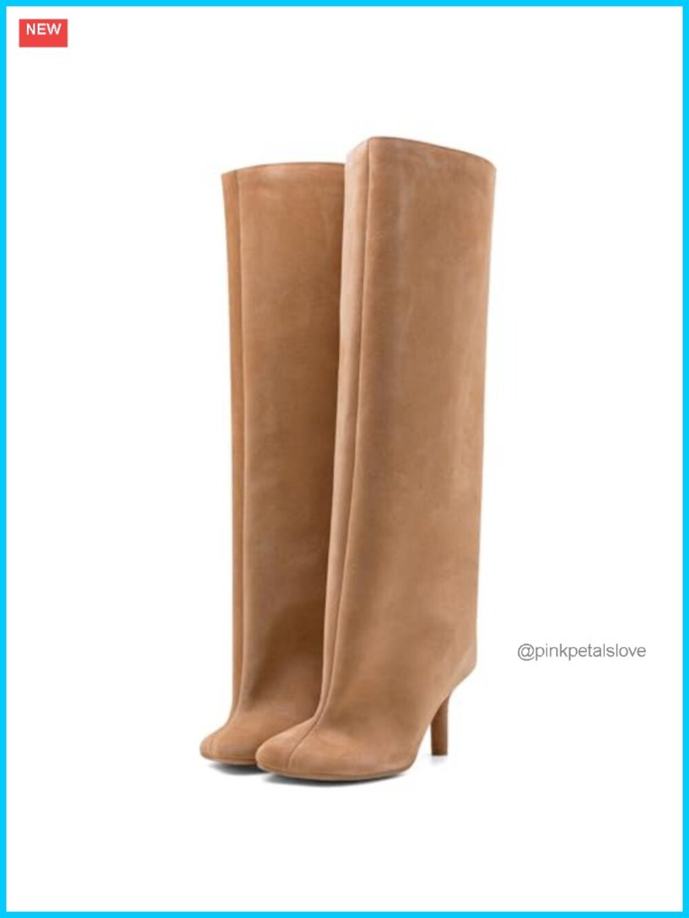 Knee High Boots Women Square Toe Kitten Heel Pull On Tall Boots